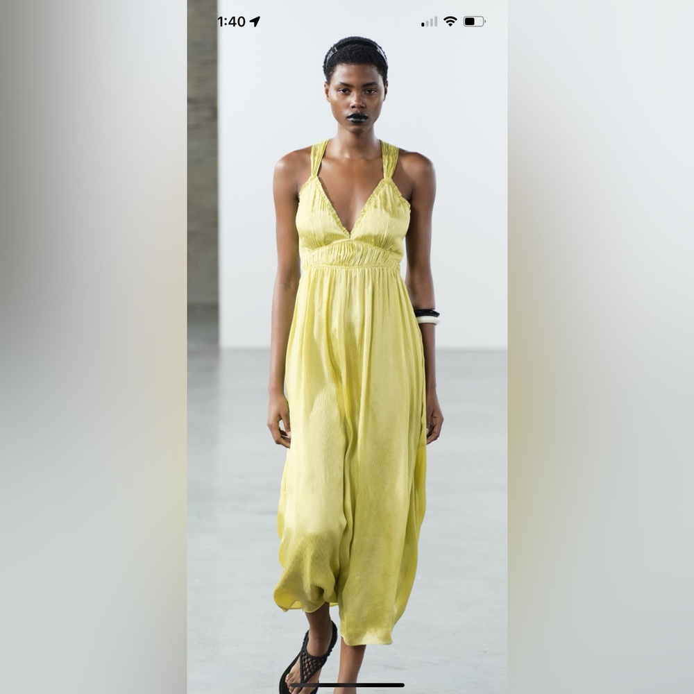 Zara dress  cross strap midi dress ZW COLLECTION
